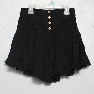 Vintage Havana Black Floral Skirt